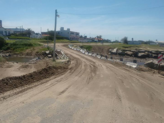 Reparan badén en Mar del Sur
